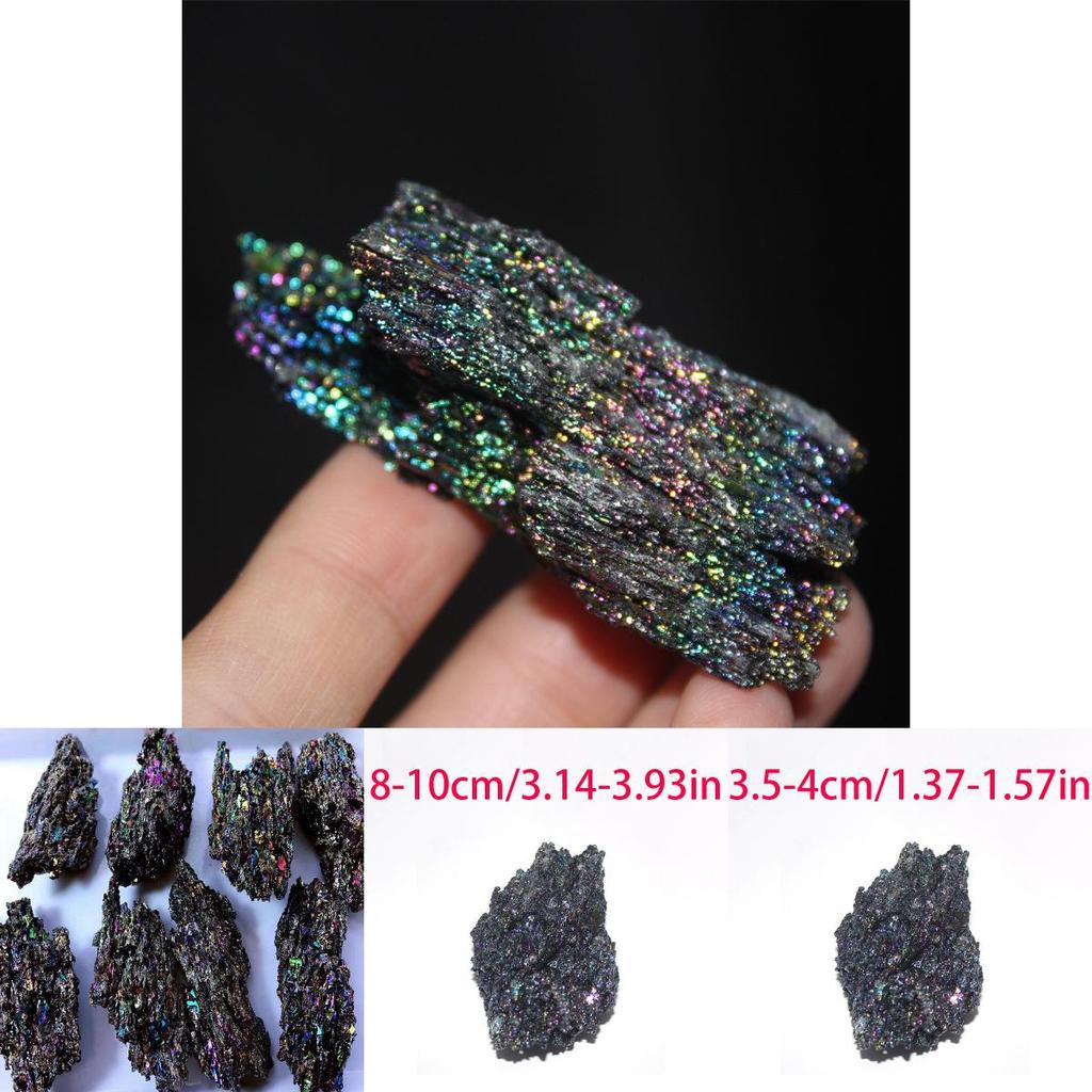 Stunning Natural Crystal Stone Ornaments With Colorful Peacock Shades For Gifts