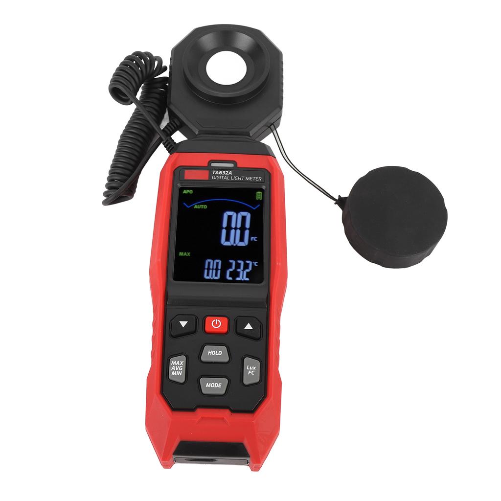Digital Light Meter 200000 Range Detachable 360 Degree Rotatable Probe Sound and Light Prompt