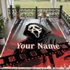 Custom Text Scream Ghostface Pattern Floor Rug Soft Indoor Carpet Mat Living Room Bedroom