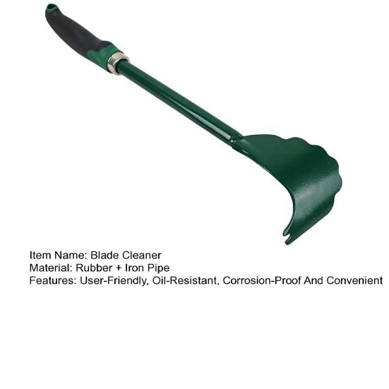 Pulitore Lama Tosaerba con Lama Curva Impugnatura Resistente all'Olio Raschietto in Gomma per Erba Ostinata Linfa Ruggine Manutenzione Giardino