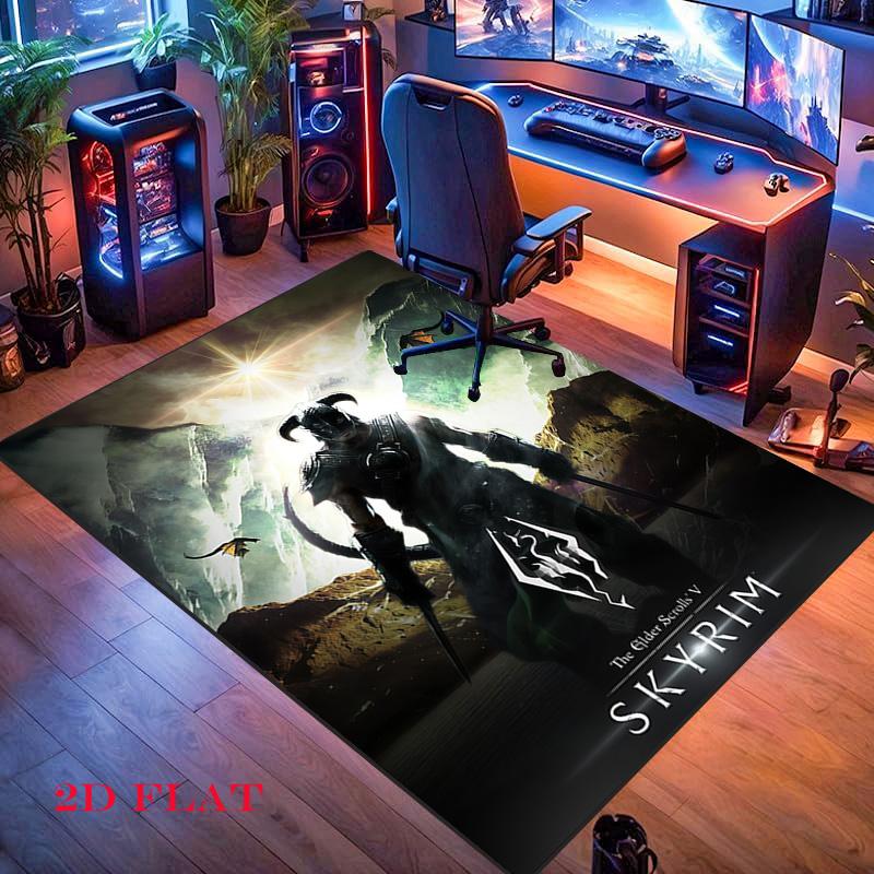 The Elder Scrolls Carpet Rug for Living Room Bedroom Home Sofa Decoration,Kids play Nonslip Floor Mat