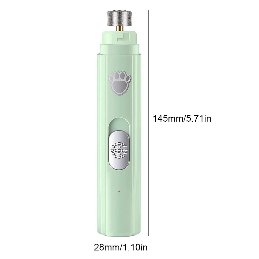 Electric Dog Nail Grinder Painless LED Light Pet Nail Grinder with Polisher Wheel 2-Speed Paws Nail Cutter for Pet Paws Grooming