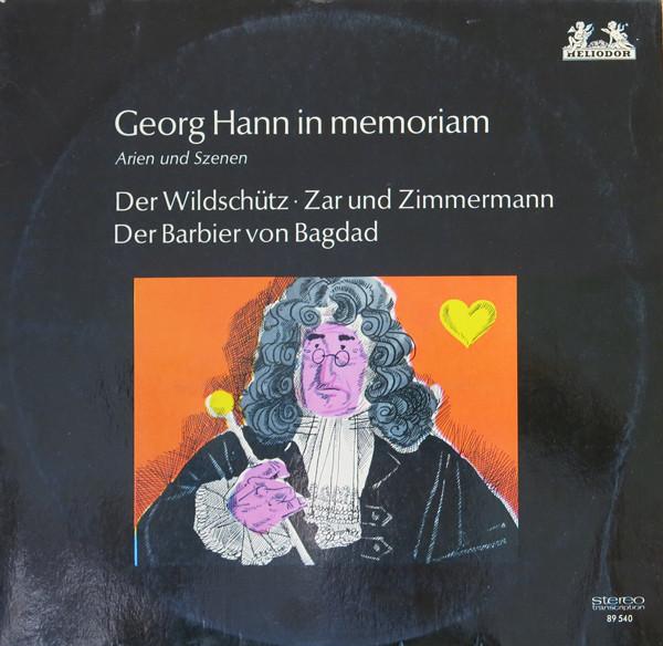 LP Record GEORG HANN Georg Hann In Memorariam Arien Und 89540 Heliodor 1965 Germany Classical Used