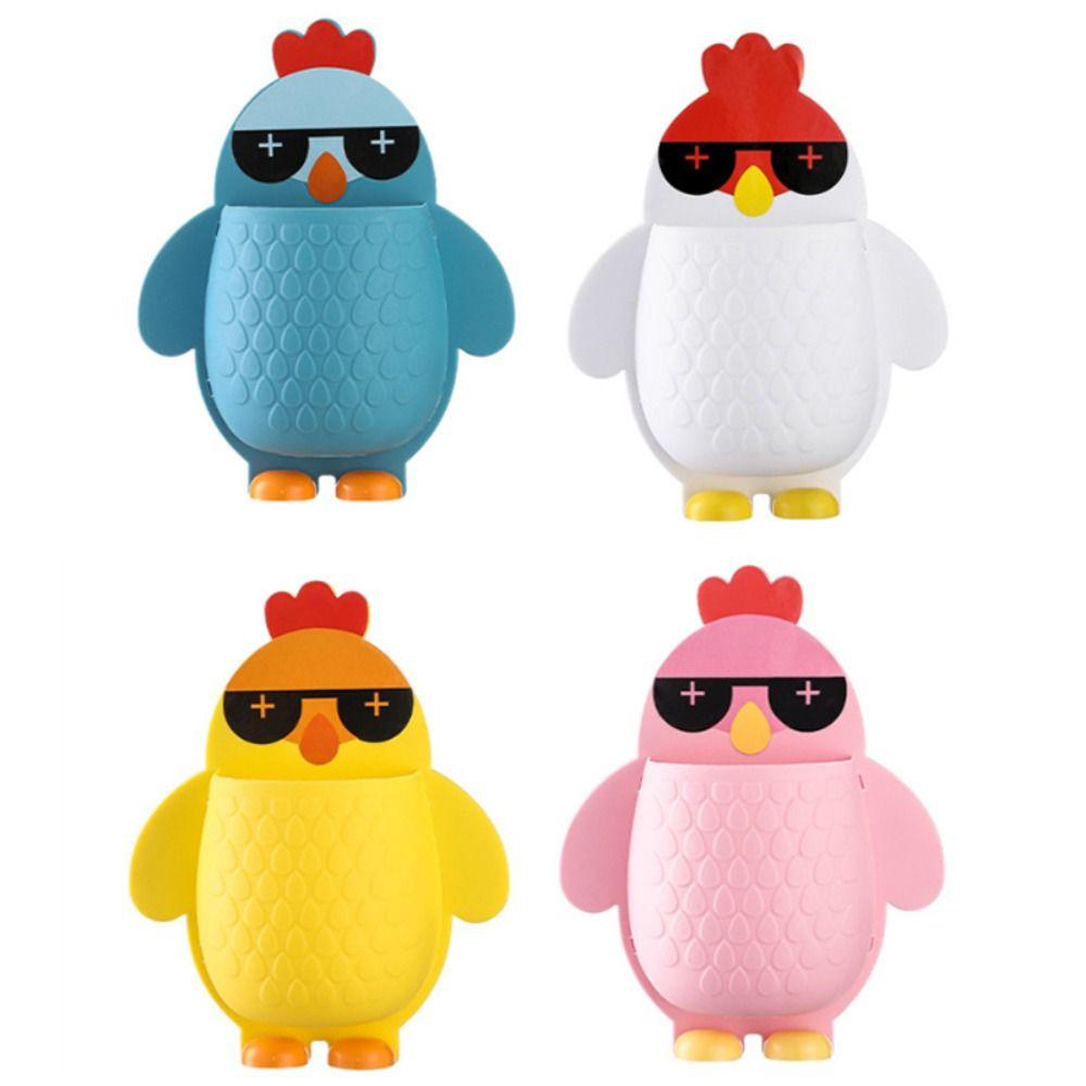 No Punching Toothbrush Toothpaste Holder Drainable Kitchen Hanging Basket Cute Bathroom Shelf