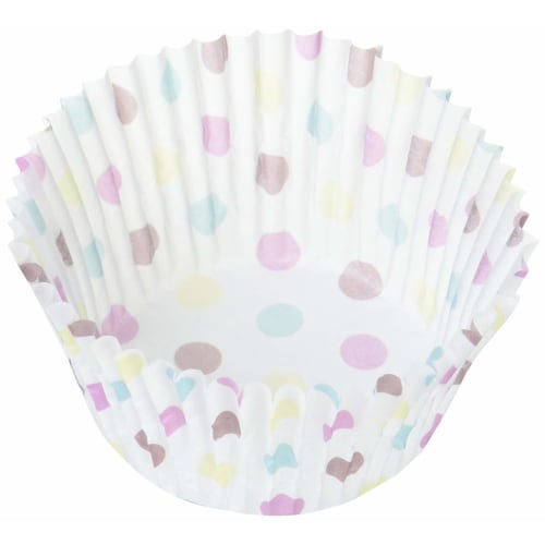 Pearl Metal Bake Easy Paper Cupcake Baking Pan, 75mm, Dot Pattern, Pack of 50