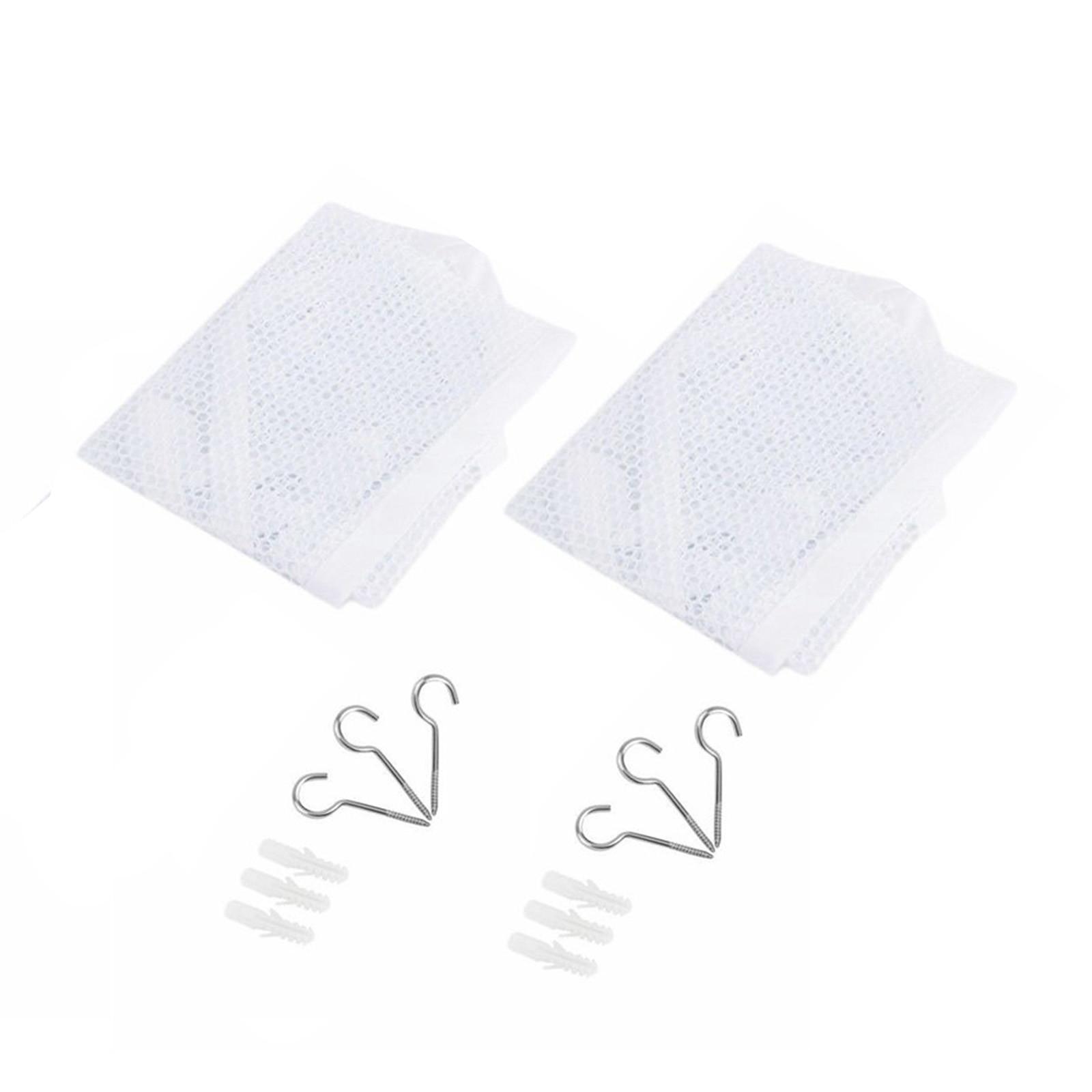 

Toy Net Organizer Corner Stuffed Animals Kids Hanging/Bath Toys Storage білий