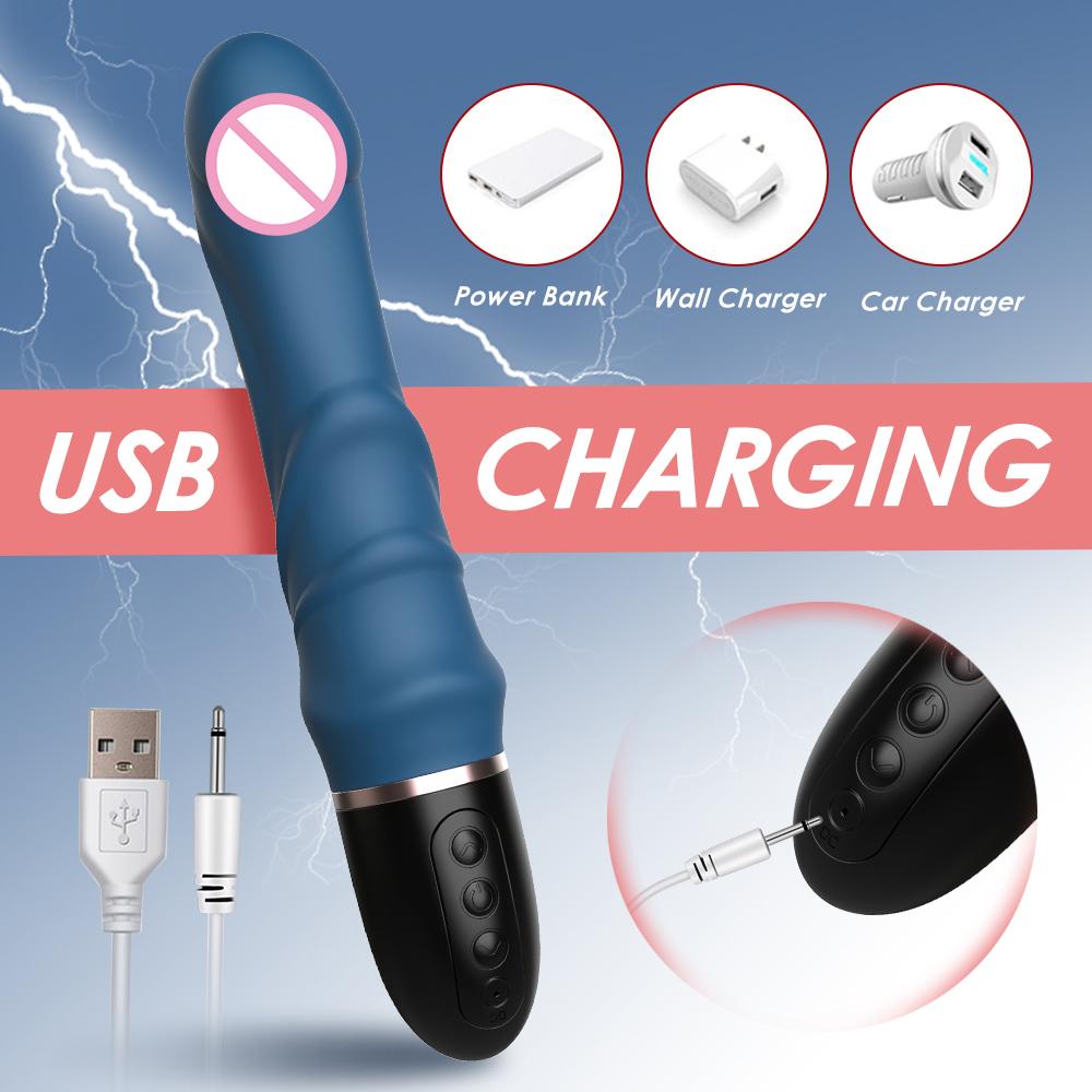 10 Modi Weicher Silikonvibrator Großer Dildo Massagegerät Weiblicher Masturbator für Paare G-Punkt Klitorisstimulator Sexspielzeug für Frauen