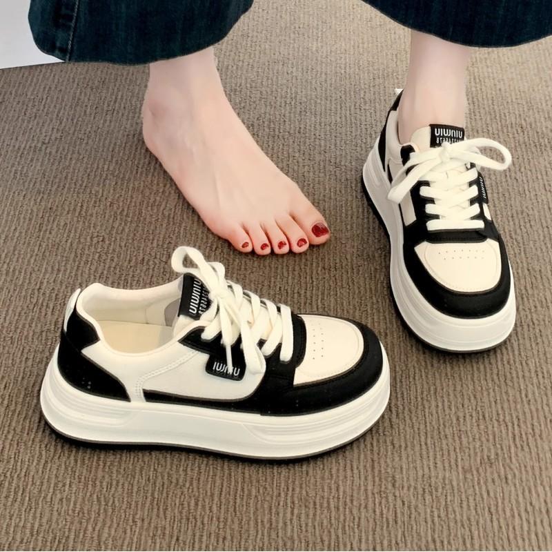 Thick sole heightening new autumn panda board shoes light women's shoes casual sports shoes