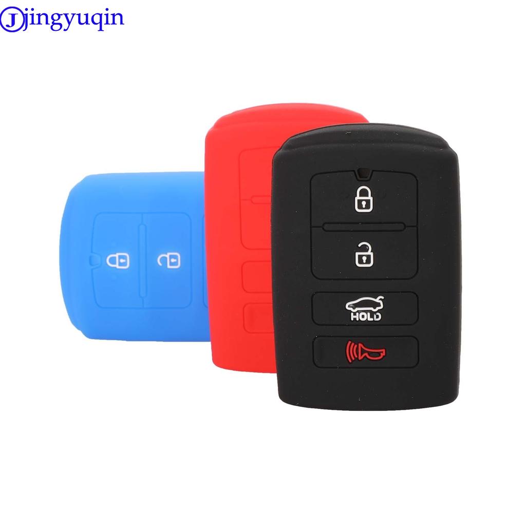 Jingyuqin Remote 4B Car Key Case Silicone For Kia Sorento K900 New K7 Cadenza 2017 2018 2019 Holder Styling Smart