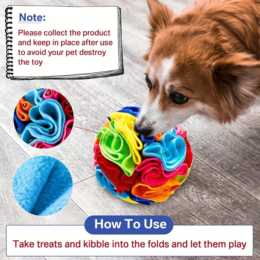 Verbessertes Hundeschnüffelball - Interaktives Fleece-Futter-Puzzle-Spielzeug zur Stressbewältigung