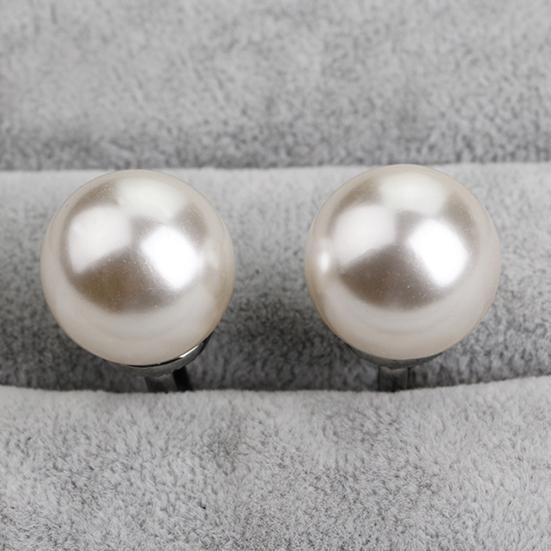 2Pcs Fashion Unisex Pearl Cufflinks Shirt Sleeve Buttons Clothes Accessory Gift