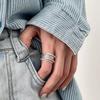Trendy Korean Minimalist Multi-layered Ring For Women Elegant Copper Fashion Jewelry