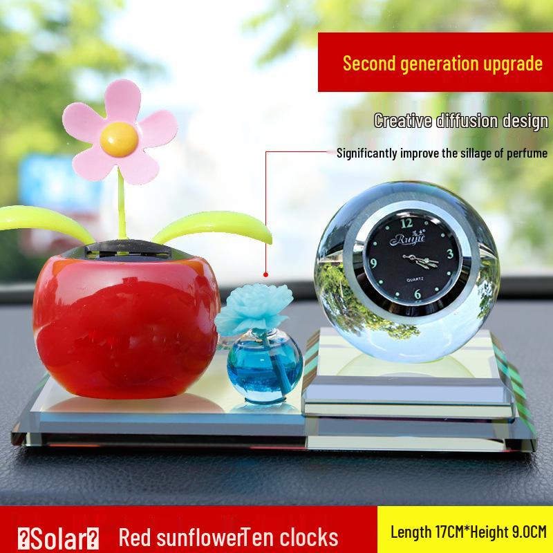 Solar-Powered Monk Car Perfume Shaking Head Cartoon Ornament