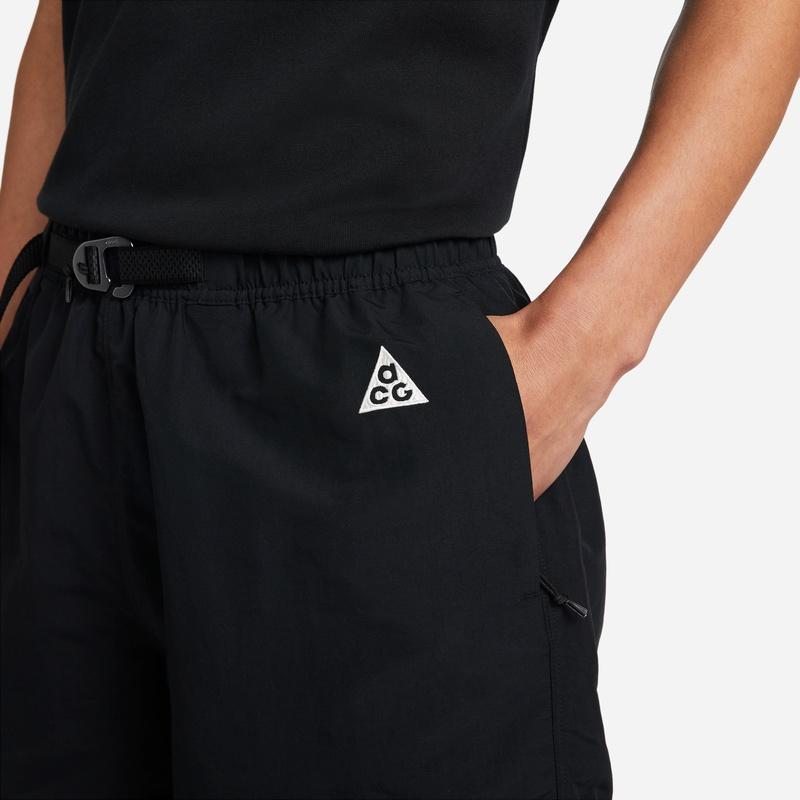 Men's Nike ACG Alphabet Solid Color Breathable Casual Sports Shorts Black CZ6704-014