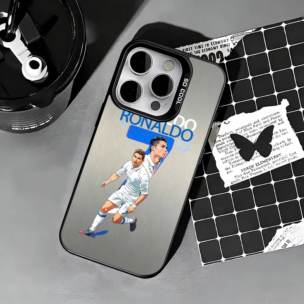 Football player Cristiano Ronaldo-CR7 Phone Case For iPhone 17,16,15,14,13,12,11 Plus,Pro Max,XS,Colored silver phone case iPhone16