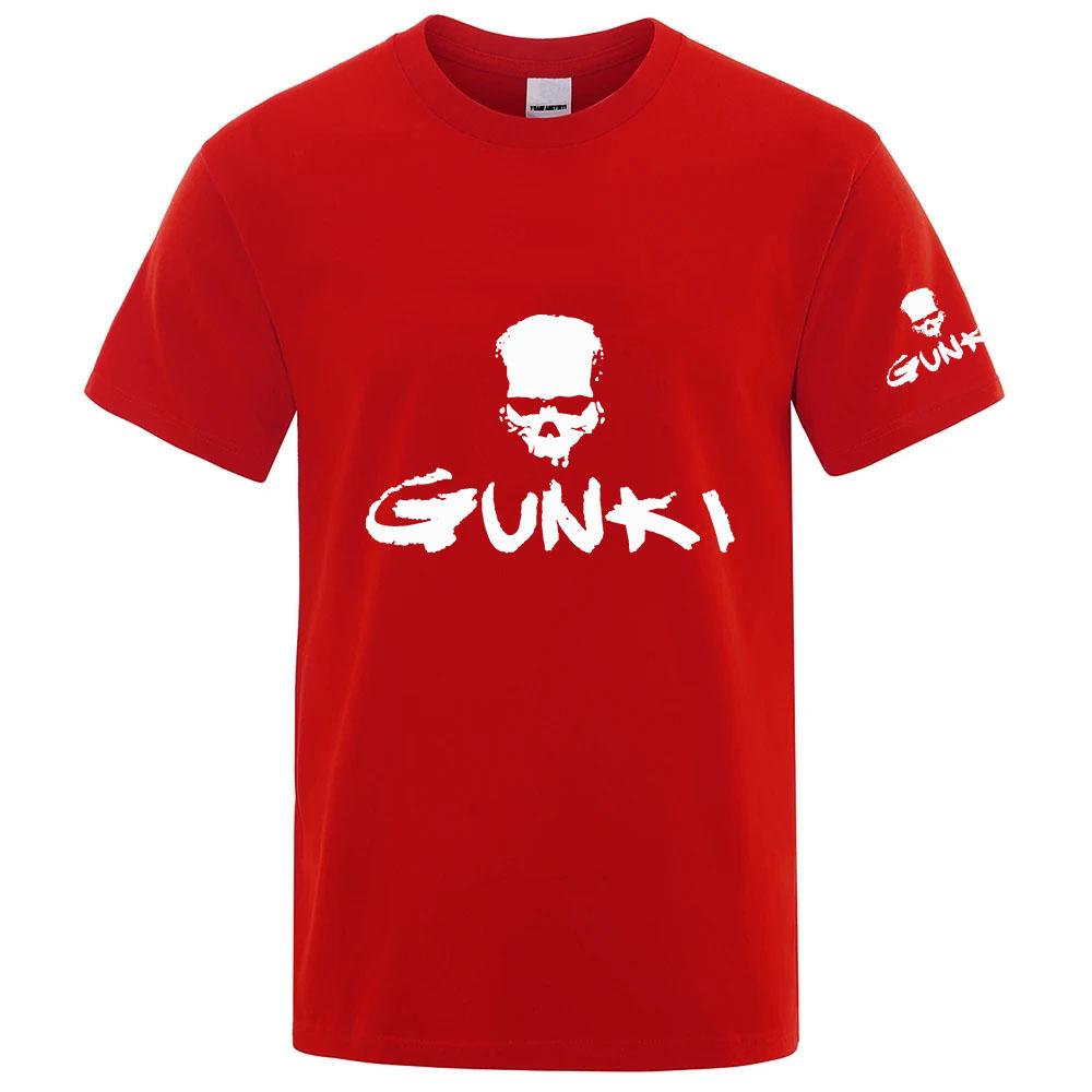 2026 Gunki Printing Unisexs New Solid Color Fashion Short Sleeve Top Breathable Thin Quick Drying Gym Summer Casual Tshirt