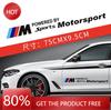 BABA1 New 2025 2PCS Car Logo Door Side Sticker Creative Auto Body Decals Waterproof Decor Sticker For M Power X1 X3 X5 X6 M5 E90 E