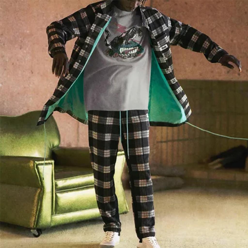 Puma X Rhuude Aop Long Plaid Jacket Men Coat White 595345-02