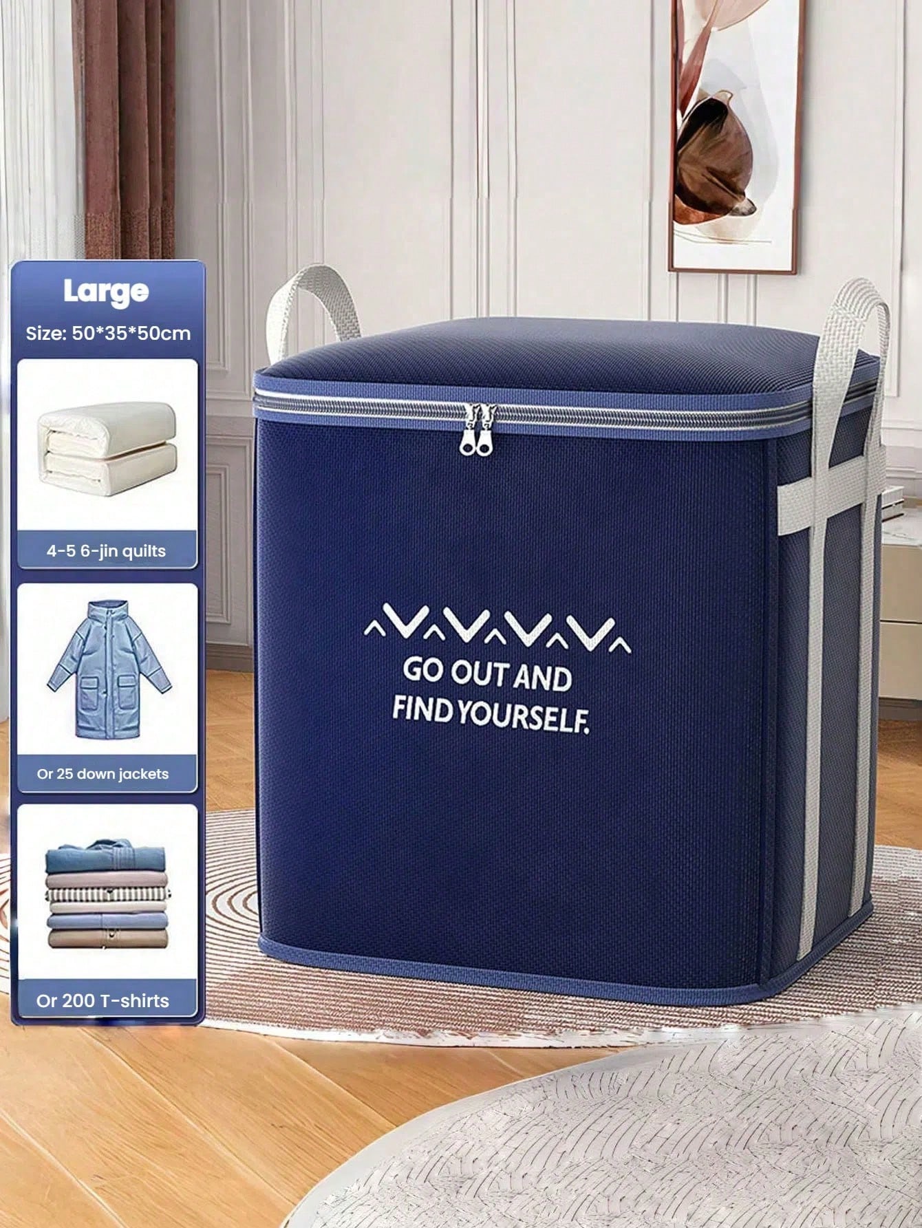 2PCS Seasonal Storage Bag Quilt Large Capacity Thickened Moving Quilt Bag Moisture proof Clothing Sorting Storage Box