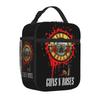 Heavy Metal Guns N Roses Termo svačinový sáček Přenosný izolovaný svačinový Bento box pro ženy Muže Práce Cestování Piknik Skladovací sáčky na jídlo