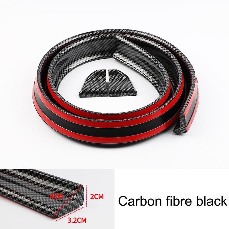 Universal High Quality Spoiler 5D Carbon Fiber Shiny Black Punch-Free Installation Spoilers DIY Refit Spoiler For Car Accessorie