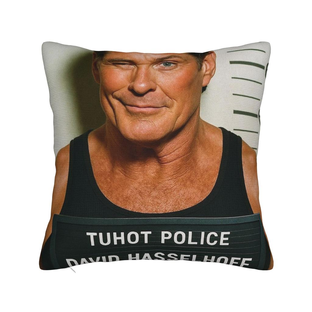 David Hasselhoff Pillow Cover Print Cushion Cover Vintage Pillow Case For Sofa Bedroom Home Decor