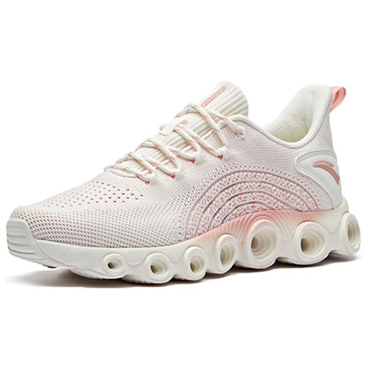 Anta Breathable Energy Ring Shock Absorbing Non-Slip Low-Top Casual Running Shoes Women sneakers Pink White 121935586R-3
