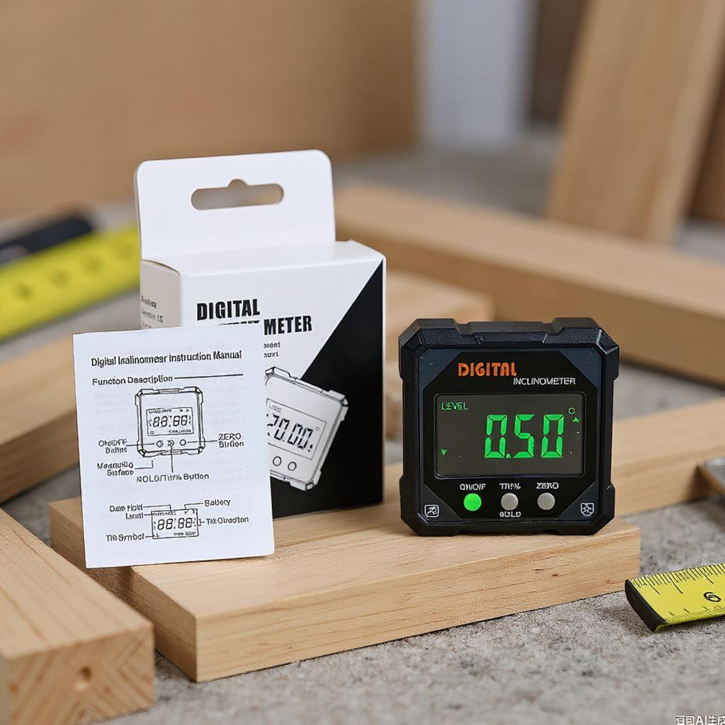 Digital Angle Finder LED Screen 4-Side Magnetic Angle Gauge Wear Resist Hanging Level Box Angle Measuring Instrument Level