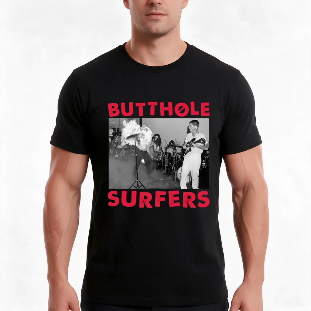 Butthole Surfers Tshirt Summer Casual Cotton Tee Oversized Streetwear Tops Vintage Graphic Print Loose Fit Short Sleeve