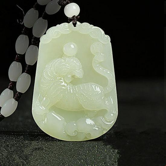 Hetian Jade Zodiac Animal Pendant - Certified Unisex Ornament