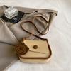 Retro small bag women's new trendy fashion texture shoulder bag high sense contrasting color versatile messenger small square bag
