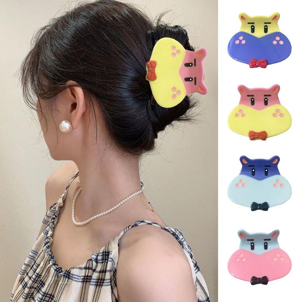 

Hippo Acetate Shark Clip Acetate Cartoon Hair Clip Cute Animal Hair Claw Party