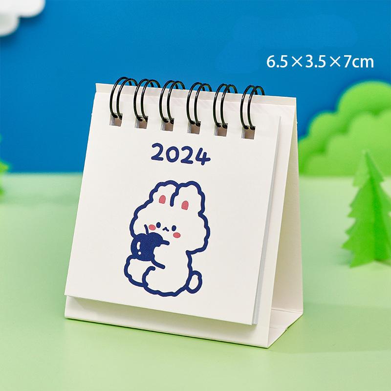 Cartoon-Mini-Tischkalender, Studenten-Desktop-Punch-In-Dekorationskalender, süßer Fruchttext-Tischkalender