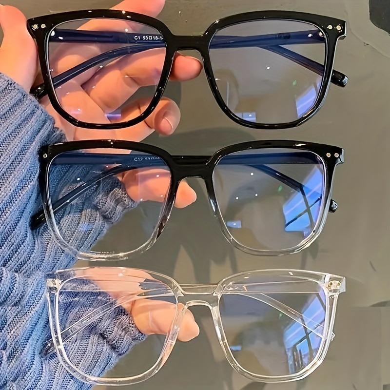 3pcs Fashionable Square Frame Anti Blue Light Glasses, Computer Glasses, Retro Men s and Women s Glasses