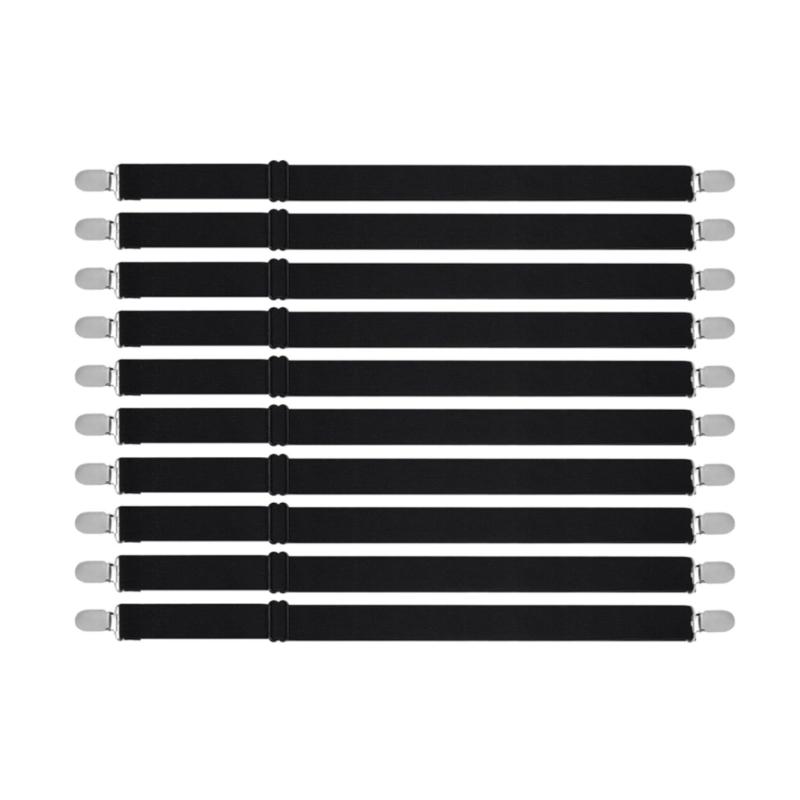 

10Pcs Adjustable Elastic Binding Bands Replacement Bed Sheet Grippers Belt Elastic Bed Sheet Grippers Belt Fastener 1