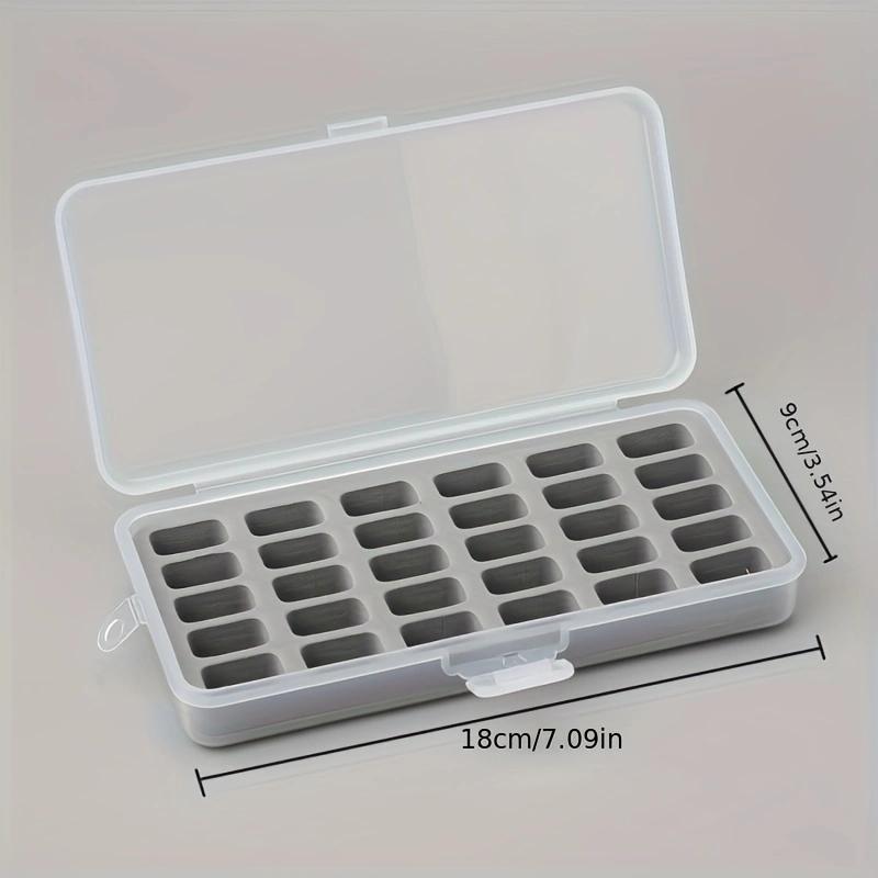 30-cell shuttle box Plastic shuttle box thickened with sponge fixed shuttle box Sewing box tool