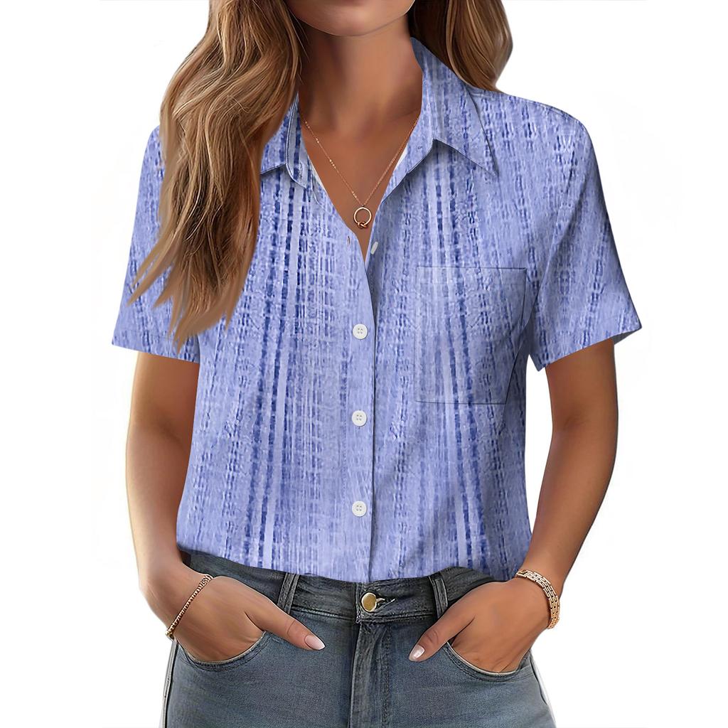 Women Blouses Short Sleeve Button Down Shirts Business Casual Dressy Work Tops Summer Spring Clothes