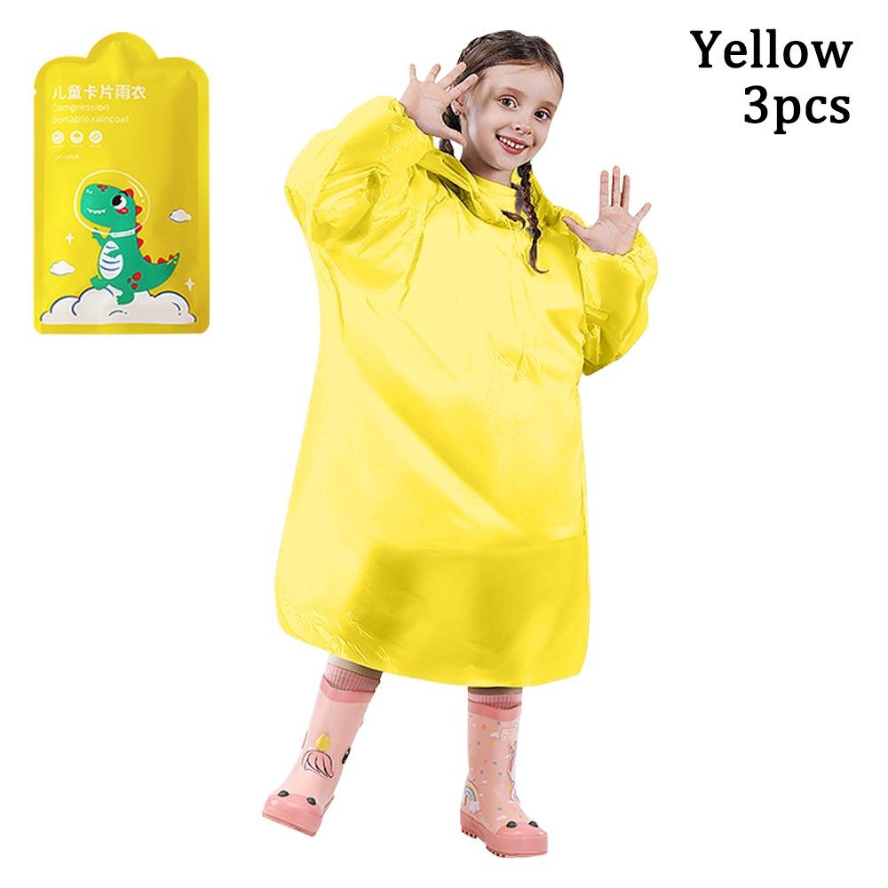 

3 шт. Новый вакуумный компрессионный детский дождевик, упаковка карт, водонепроницаемый цельный дождевик, прочный утолщенный дождевик для детей
