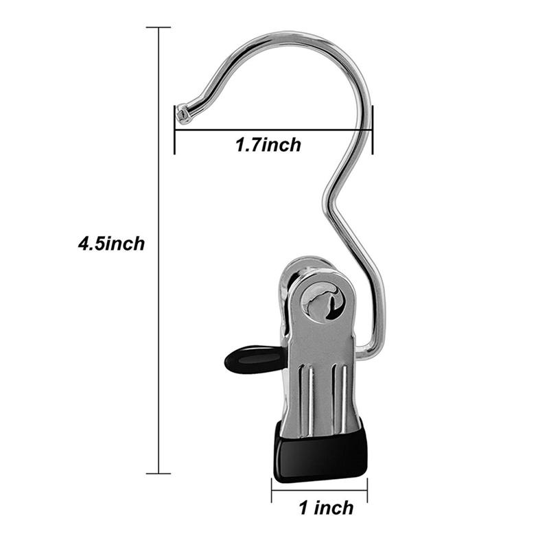 60PCS Legging Organizer For Closet Pants Hangers Space Saving Portable Stainless Steel Single Clips-B61B