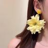Böhmische Ethnische Gelbe Große Blume Ohrstecker - Übertriebenes Design für Vielseitigen Urlaubsstil