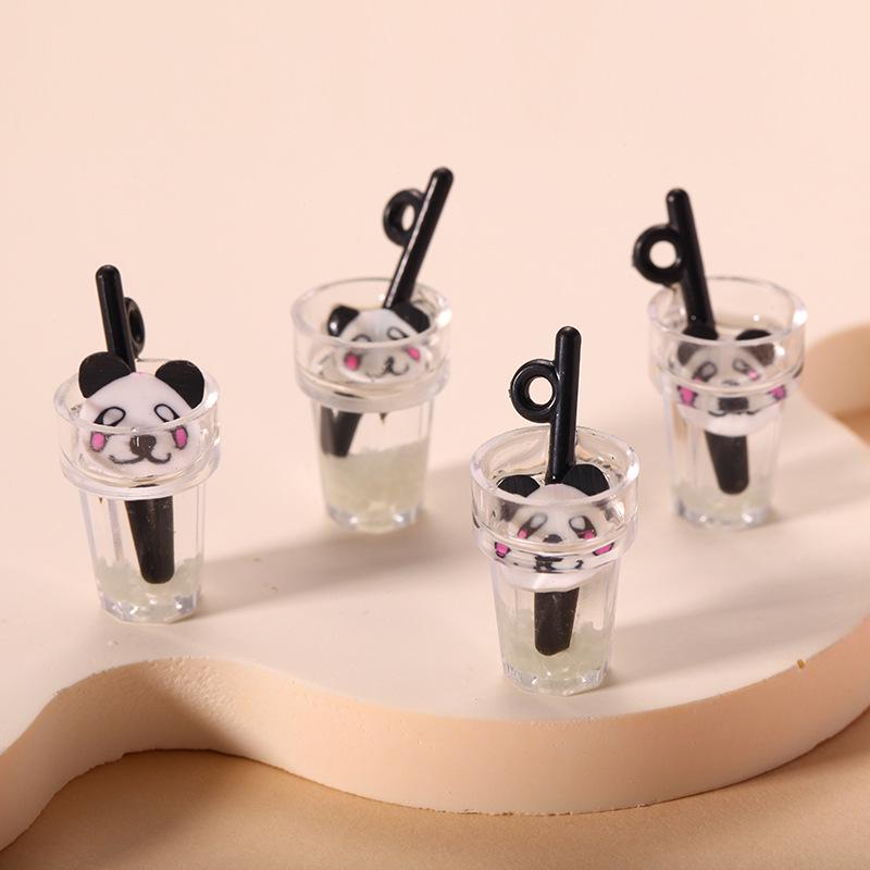 Mini Luminous Fruit Straw Cup Keychain Pendant - Cute Jewelry Accessory