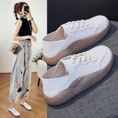 Våren 2023 Ny koreansk version av små vita skor för kvinnor Ins Students Casual Street Shoes för kvinnor Tjocka sulor och höga klackar för kvinnor