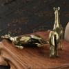 Antique Metal War Horse Statue Carving Traditional Chinese Fengshuis Home Office Decors Sculpture With Stable Base