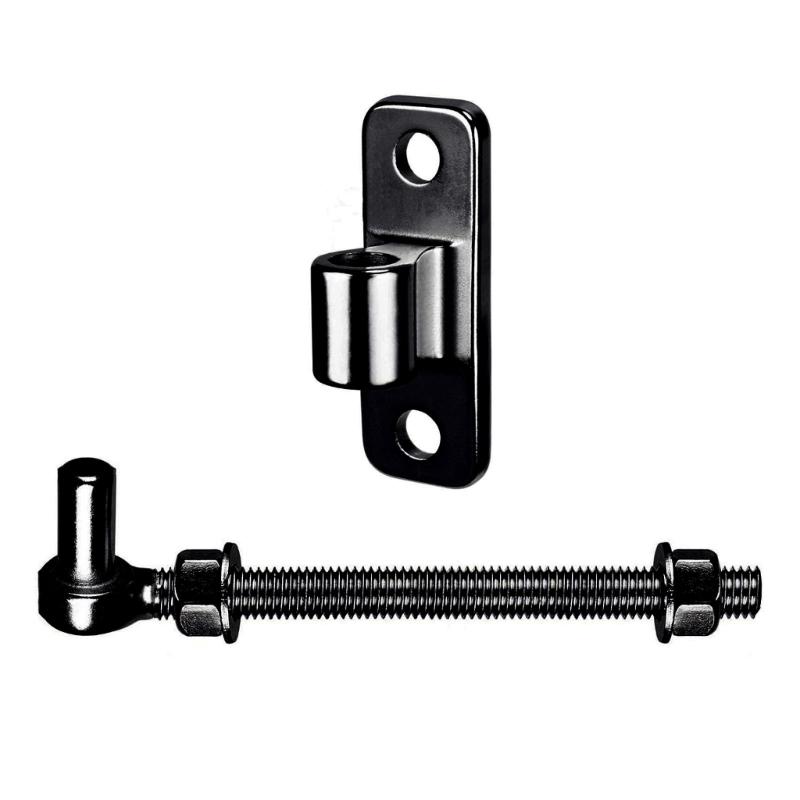 Set of 2 Portable Sturdy 6/8/10Inch Stainless Steel J Bolts Hinges for Wood and Metal Gate Ideal for Outdoor Use