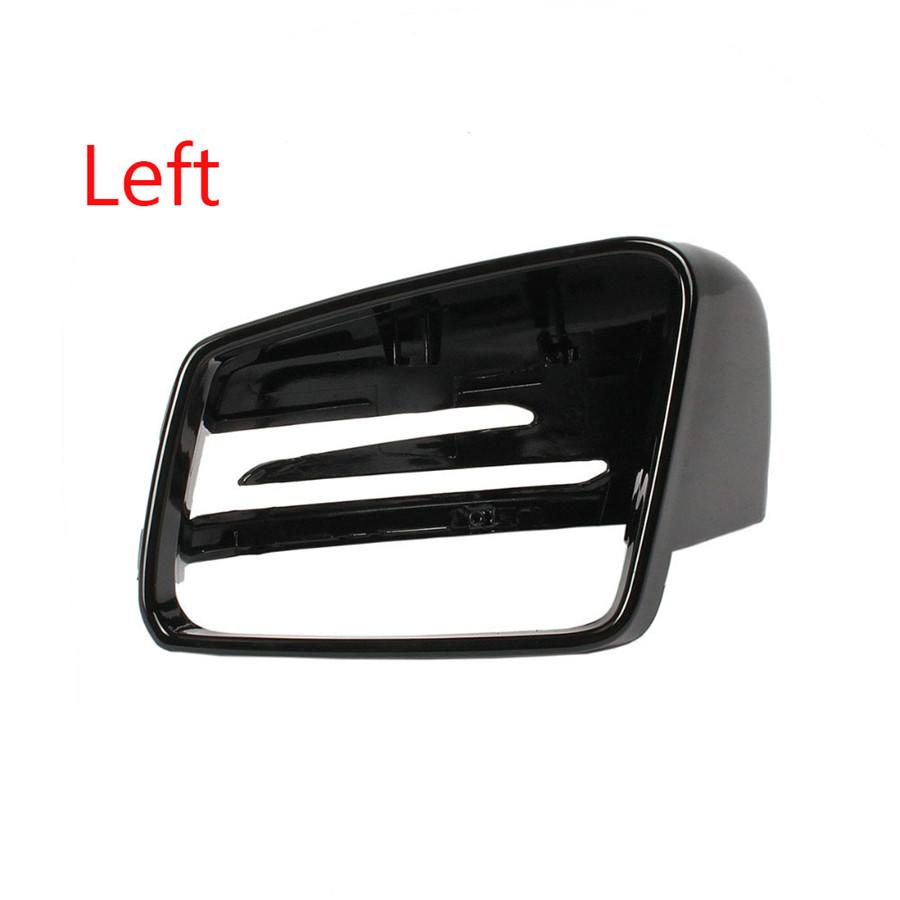 Left +Right Black Door Mirror Cover Cap Housing Wing Rear View Mirror Trim Casing For BENZ A B C E S Class W176 W246 W204 W212 W221 CLA C117