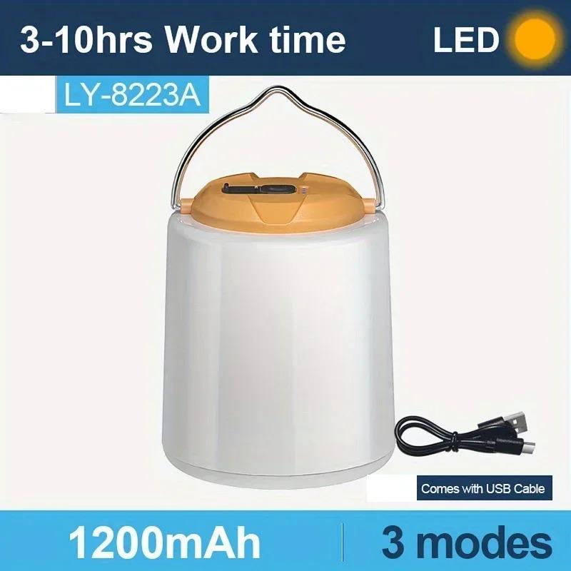 

Уличный фонарь для кемпинга, 3 уровня, регулируемый IPX4, водонепроницаемый, перезаряжаемый через USB, супер яркий портативный подвесной светильник для палатки, походный светодиодный аварийный светильник