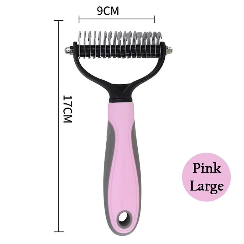 Professional Pet Deshedding Brush Dog Cat Grooming Tool Hair Fur Remover Undercoat Knot Cutter Comb for Puppy Shedding Supplies