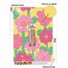 DIY 5D Diamond Painting Kit Cute Girl In Pink Flower Garden Full Drill Rhinestone Canvas Relaxing Craft for Home Wall Decor Gift