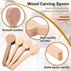5/10 PCS Wood Carving Spoon Blank Kit Wood Carving Spoon Blanks Beech and Walnut DIY Wood Crafts Wood Carving Blocks