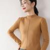 Autumn and Winter Women's Half-high Neck Slim Solid Colour Warm Bottoming Knitwear